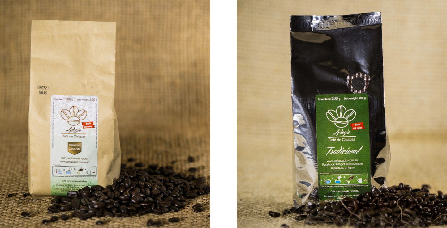 Adagio, Café de Chiapas paquete de muestras