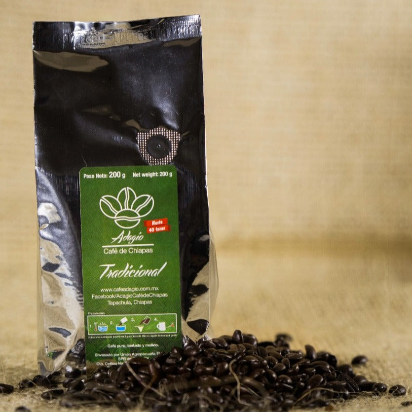ADAGIO, CAFÉ DE CHIAPAS 200 G TRADICIONAL